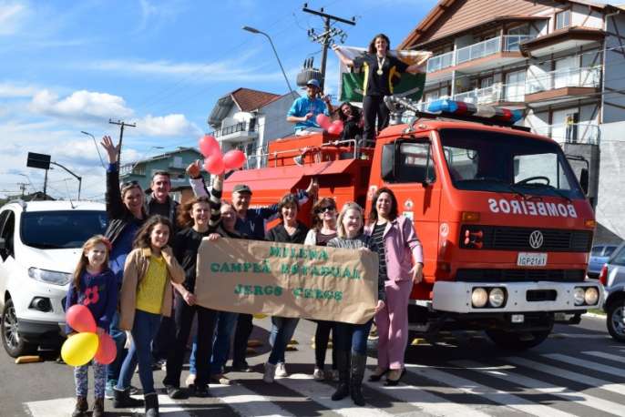 A aluna da Escola Municipal de Ensino Fundamental Luiz Loeser, Milena Moschen