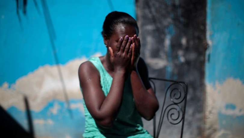 A haitiana Marieline Jean, em Port-au-Prince. Ela foi deportada dos Estados Unidos em 30 de janeiro de 2017