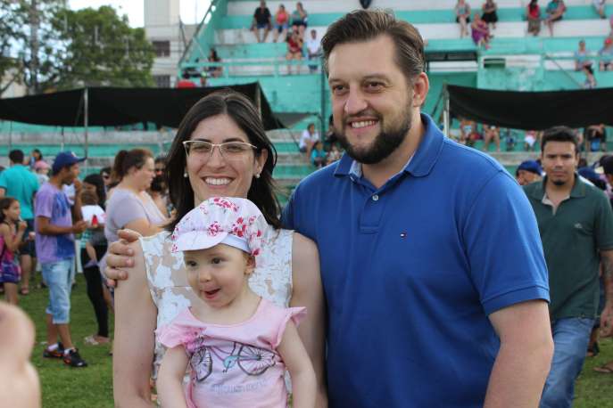 Prefeito Pasin e sua família prestigiaram o evento