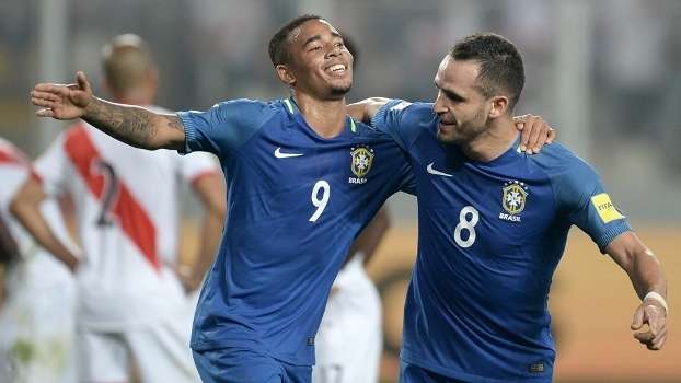 Gabriel Jesus e Renato Augusto garantiram a vitória brasileira contra o Peru