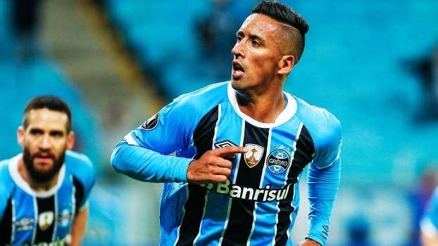 Barrios comemora gol do Grêmio