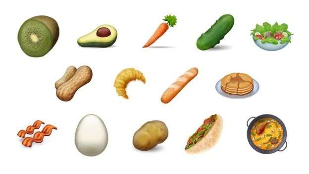 Novos emojis de comida