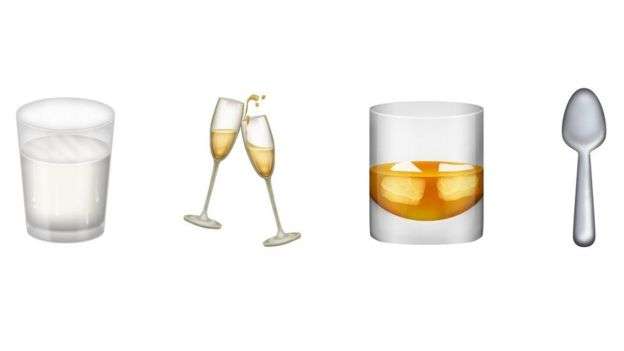 Novos emojis de bebidas