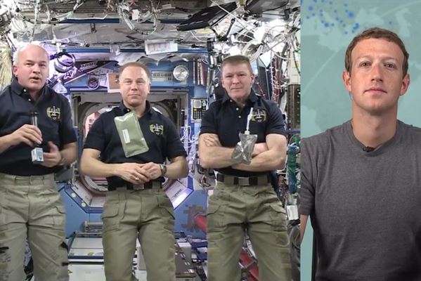 Mark Zuckerberg usa o Facebook Live para falar com astronautas na Estação Espacial Internacional
