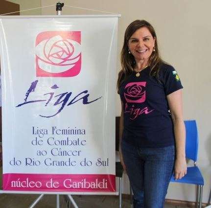 A presidente da Liga Feminina de Combate ao Câncer, Lisiane Carlotto Scomazzon