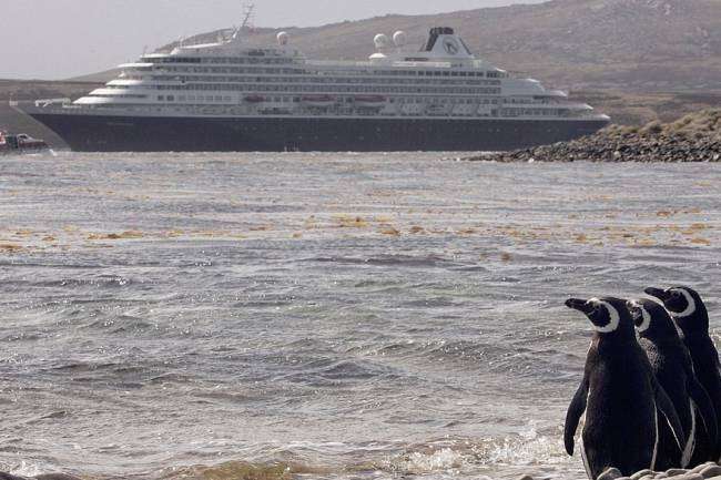 Baía Hadassa em Stanley, nas Ilhas Malvinas