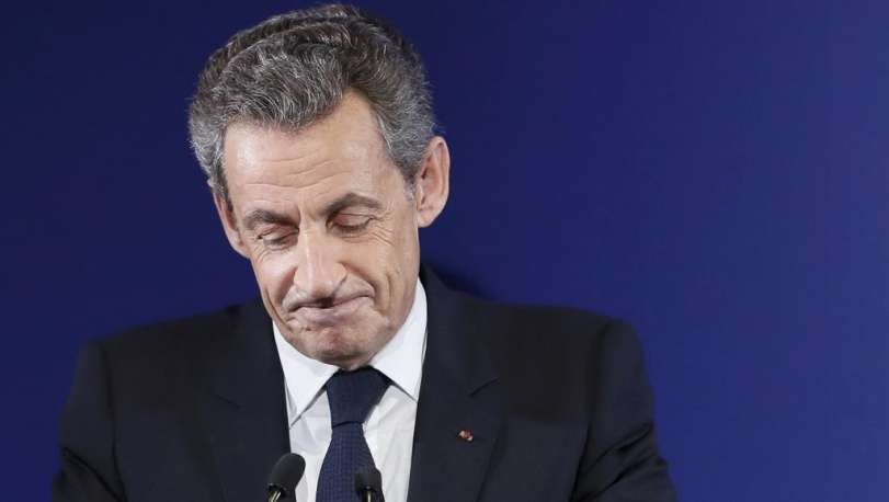 Ex-presidente francês Nicolas Sarkozy, após o anúncio de sua derrota no primeiro turno das primárias do Partido Os Republicanos, em novembro de 2016