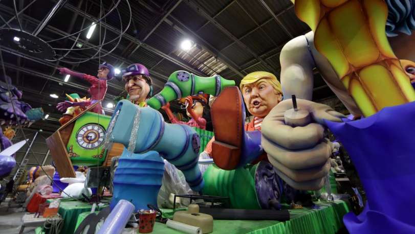 Um boneco do presidente americano, Donald Trump, fará parte de um dos 17 carros alegóricos que desfilarão a partir deste sábado (11), no Carnaval de Nice.