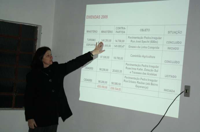 Prefeita Carla Specht irá apresentar, novamente, dados diversos relativos ao Município
