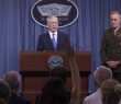 O anúncio da nova estratégia foi feito no Pentágono pelos generais James Mattis (centro) e Joseph Dunford