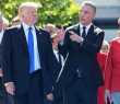 Trump falou brevemente durante a inauguração de um monumento na sede da Otan