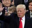 O presidente norte-americano, Donald Trump, durante a cerimônia de posse