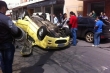 Acidente faz carro tombar na Rua Andrade Neves, no Centro de Caxias Foto: Nicolle Mottin | Divulgação