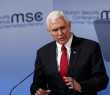 O vice-presidente dos EUA, Mike Pence, durante seu discurso na Conferência de Segurança de Muinique, neste sábado 18 de fevereiro de 2017.