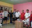Equipes recebendo os jogos