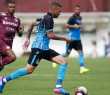 Luan durante o duelo entre Grêmio e Caxias